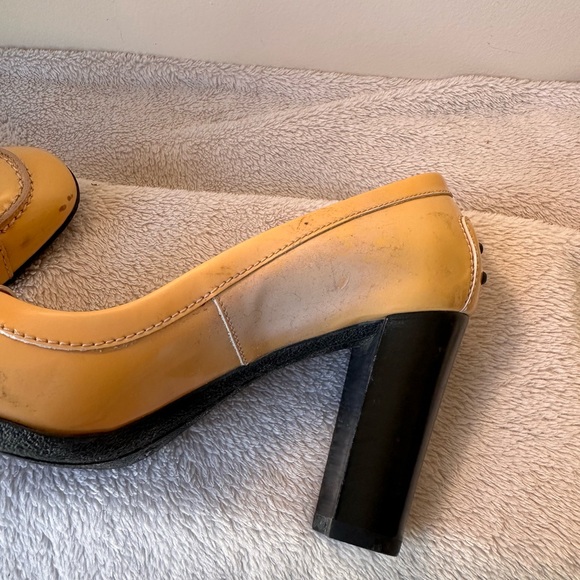 Tod's Women's Mustard Yellow Patent Loafers - Picture 5 of 5